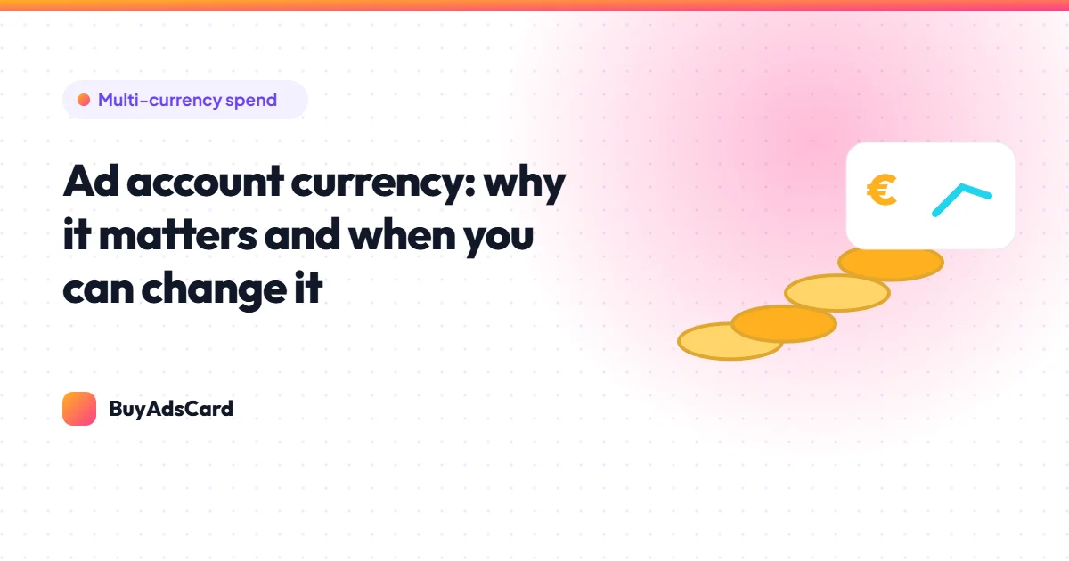 Coins in several currencies beside an ad account settings panel