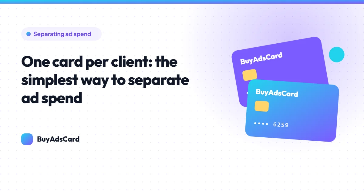Two stacked virtual cards in different colors, one per client