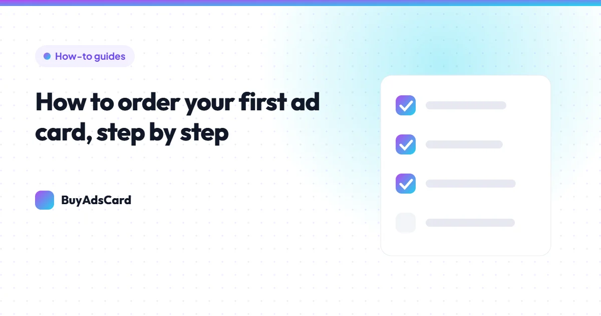 Checklist with completed steps next to a new virtual card